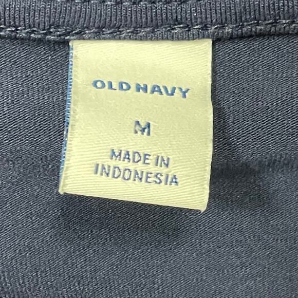 Navy Blue Short Sleeve Dress with Embroidered V-Neckline Old Navy Size Medium - Picture 9 of 9